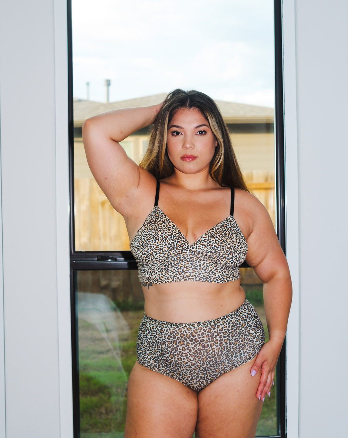 longline bralette - leopard