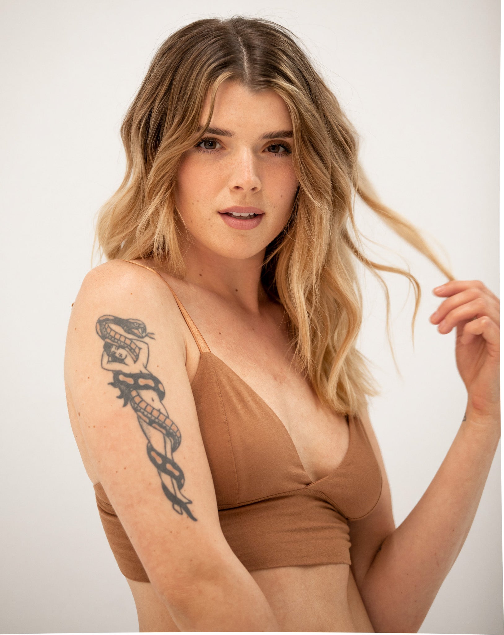 longline bralette - camel