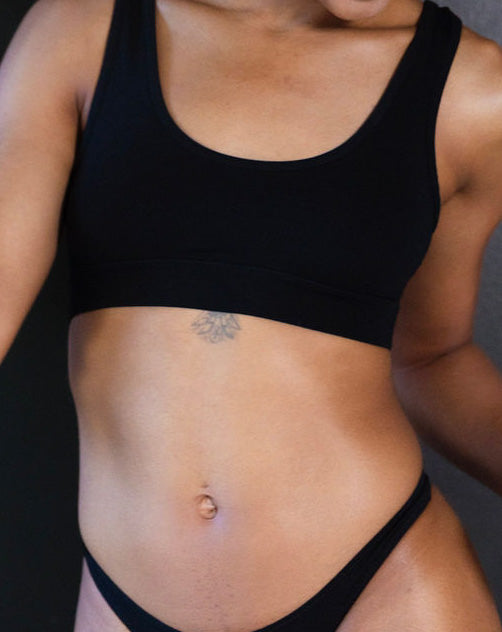 scoop bralette - black