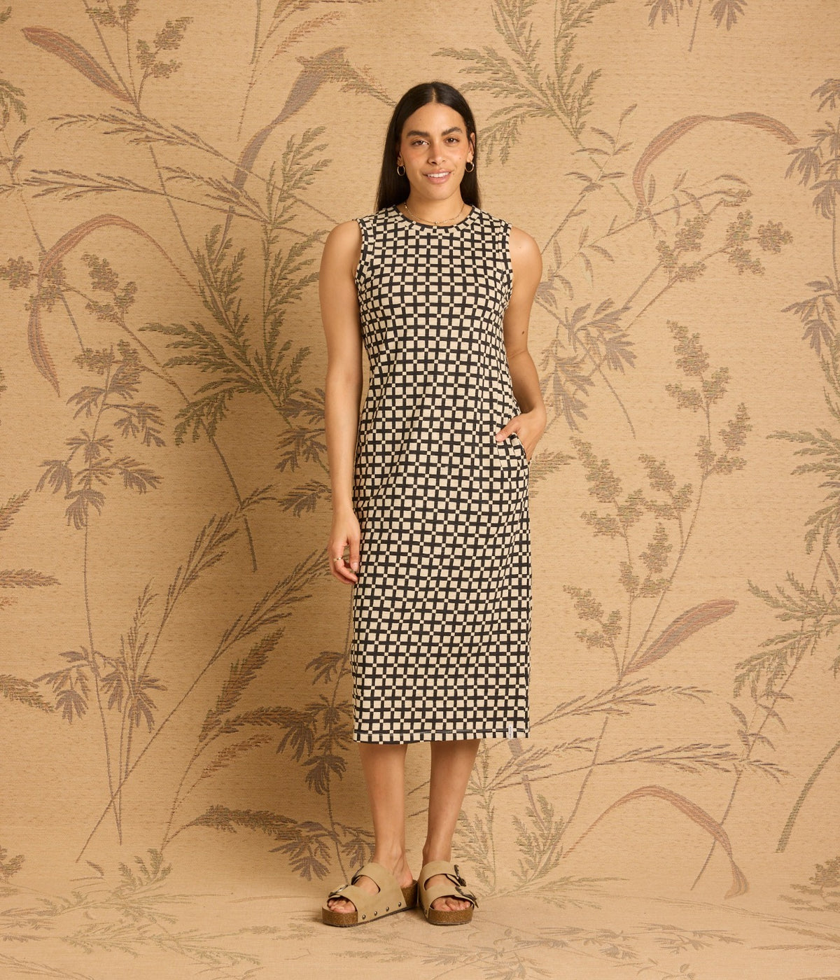 Sasha Dress - Eucalyptus Check