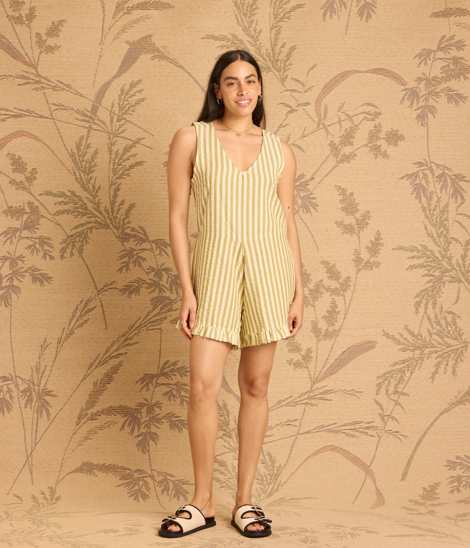 Heaven Romper - Pearl/Lemon Lime