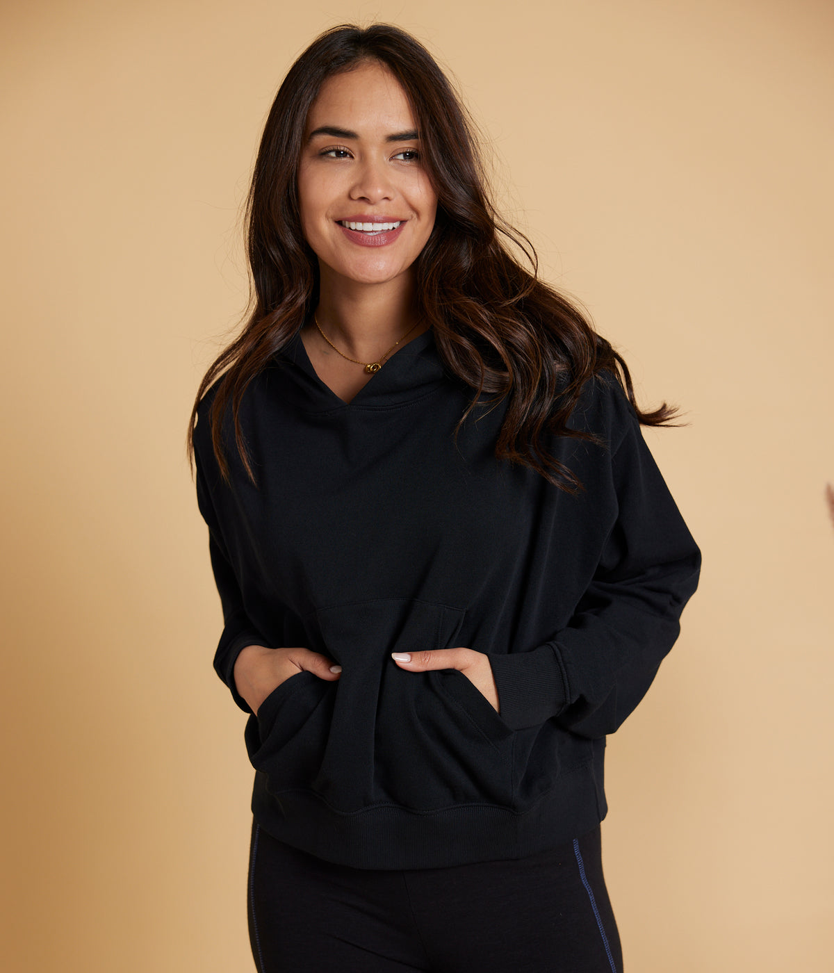 Womens Relaxed Hoodie - Black