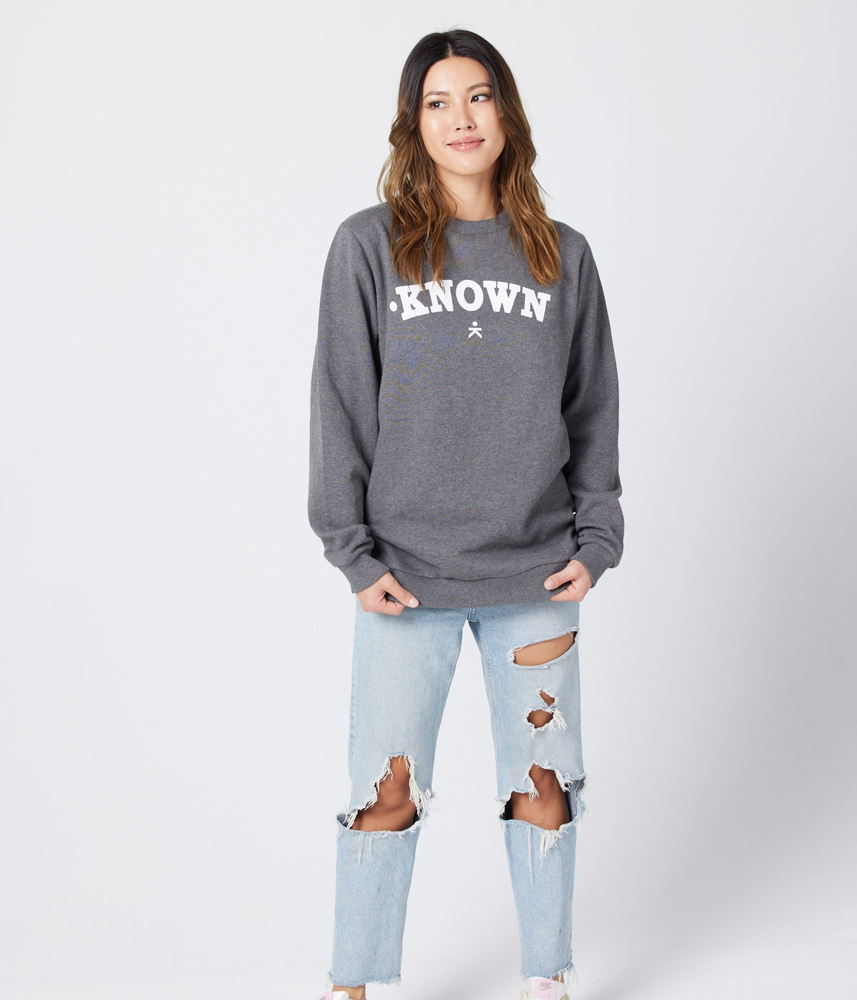 KNOWN Collegiate Sweatshirt - Heather Grey