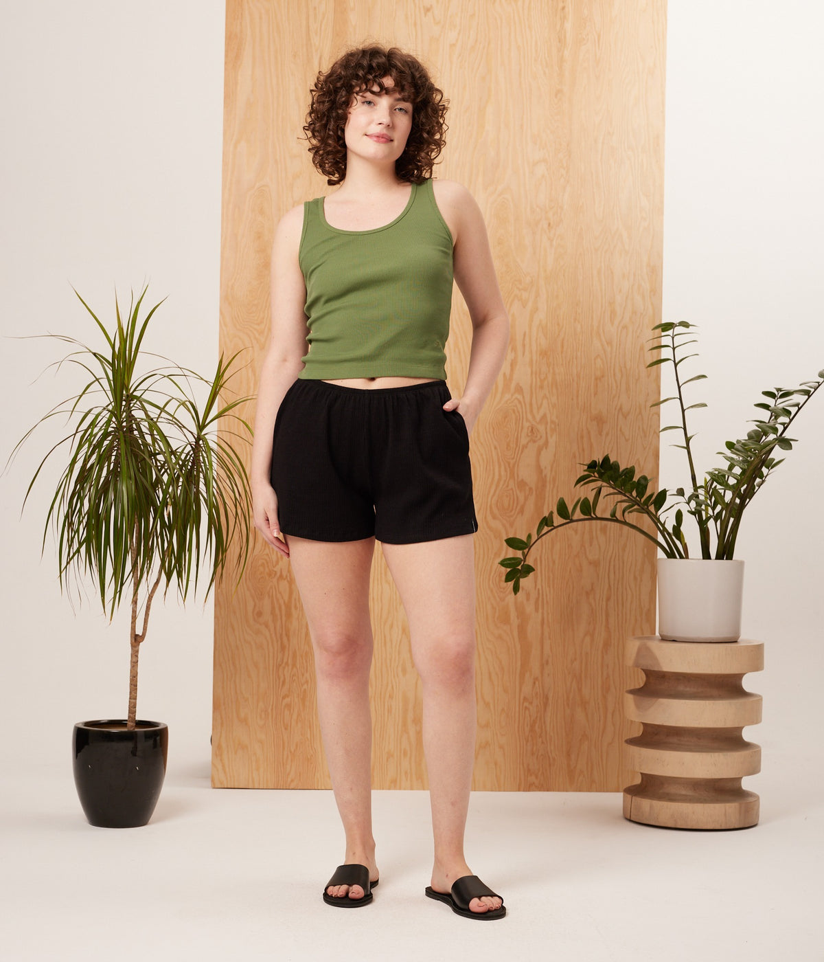 Garnet Tank - Leaf Green