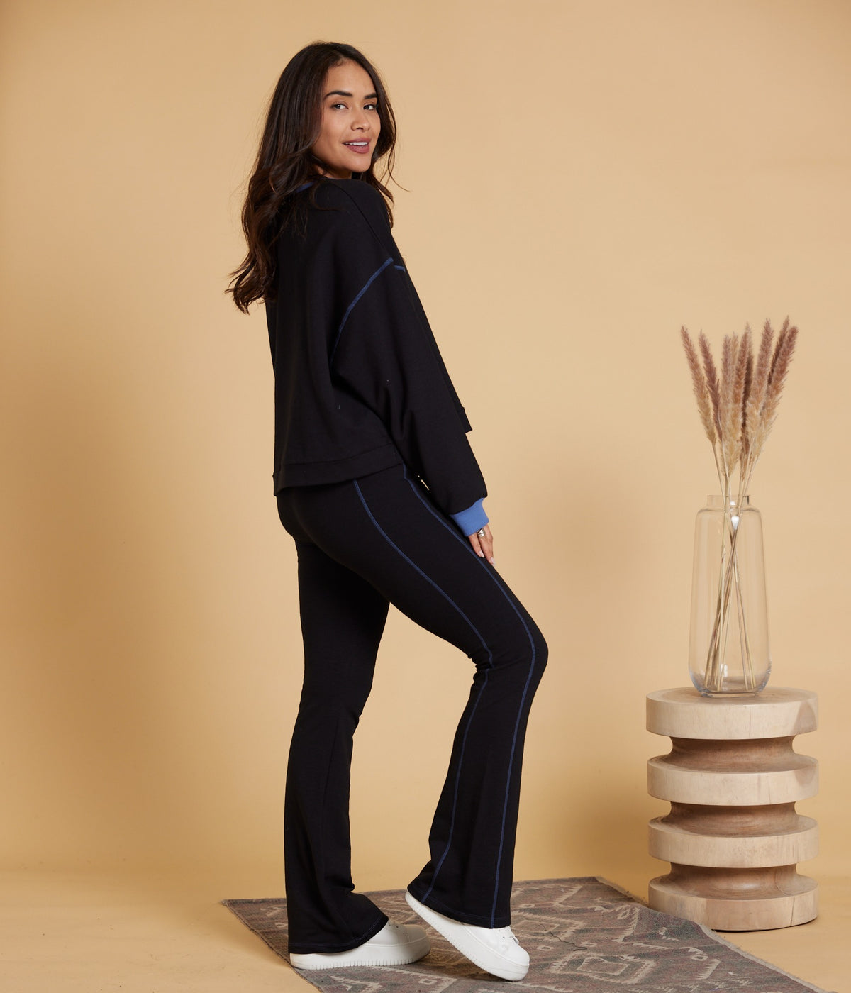 Dawn Pant - Black/Cobalt