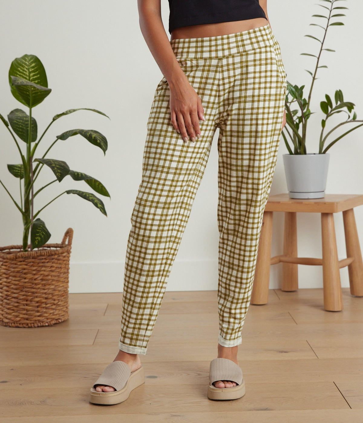 Sequoia Pant - Olive Plaid
