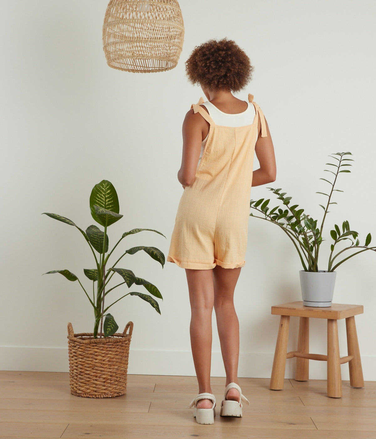 Bower Romper - Creamsicle