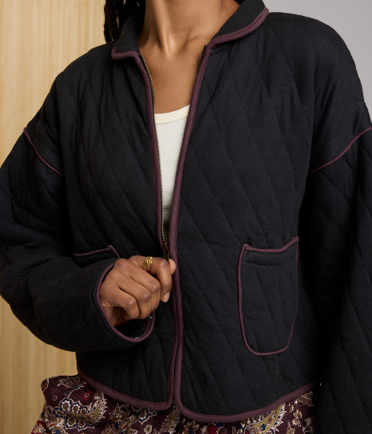 Elderberry Quilted Jacket - Black