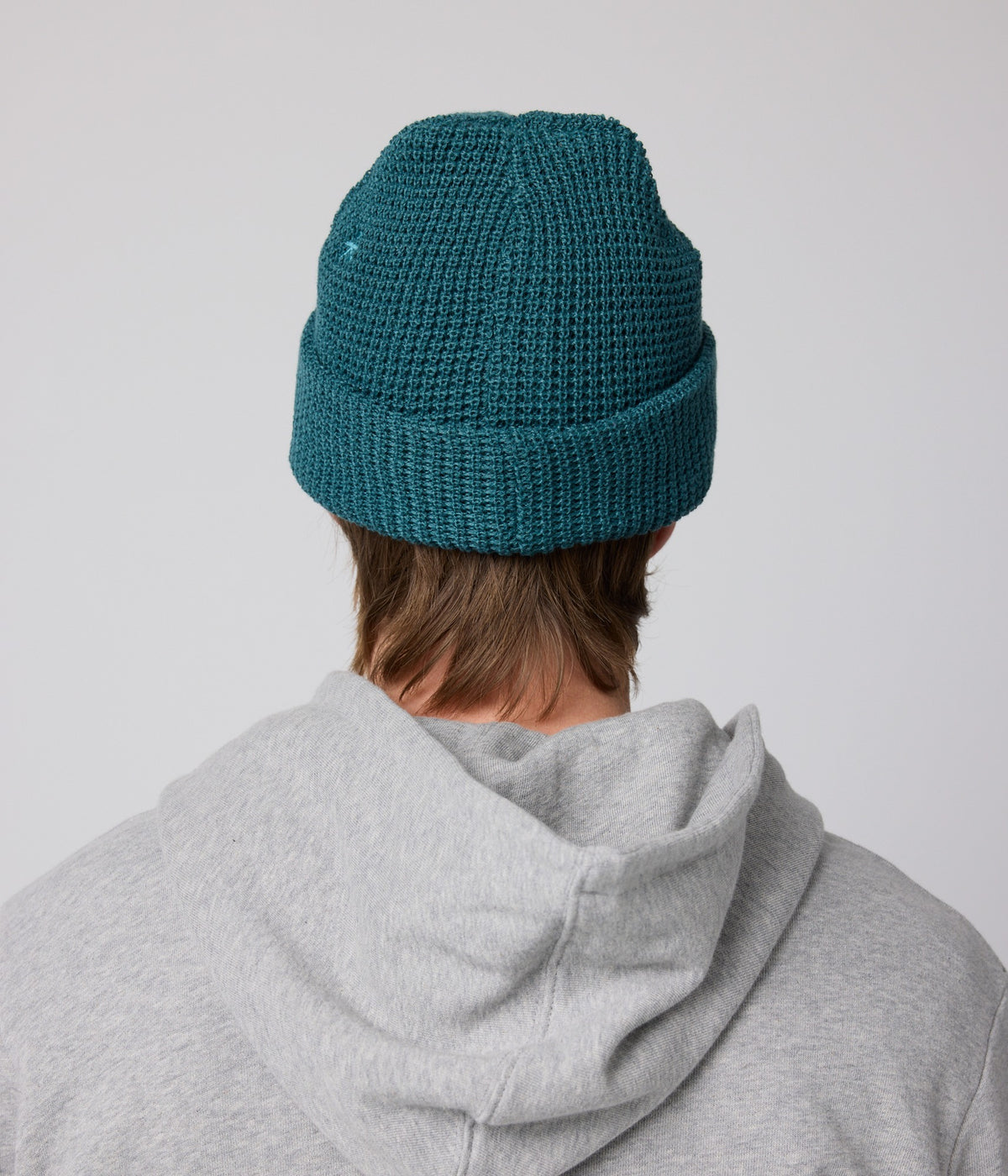 Recycled Waffle-Knit Beanie - Marine