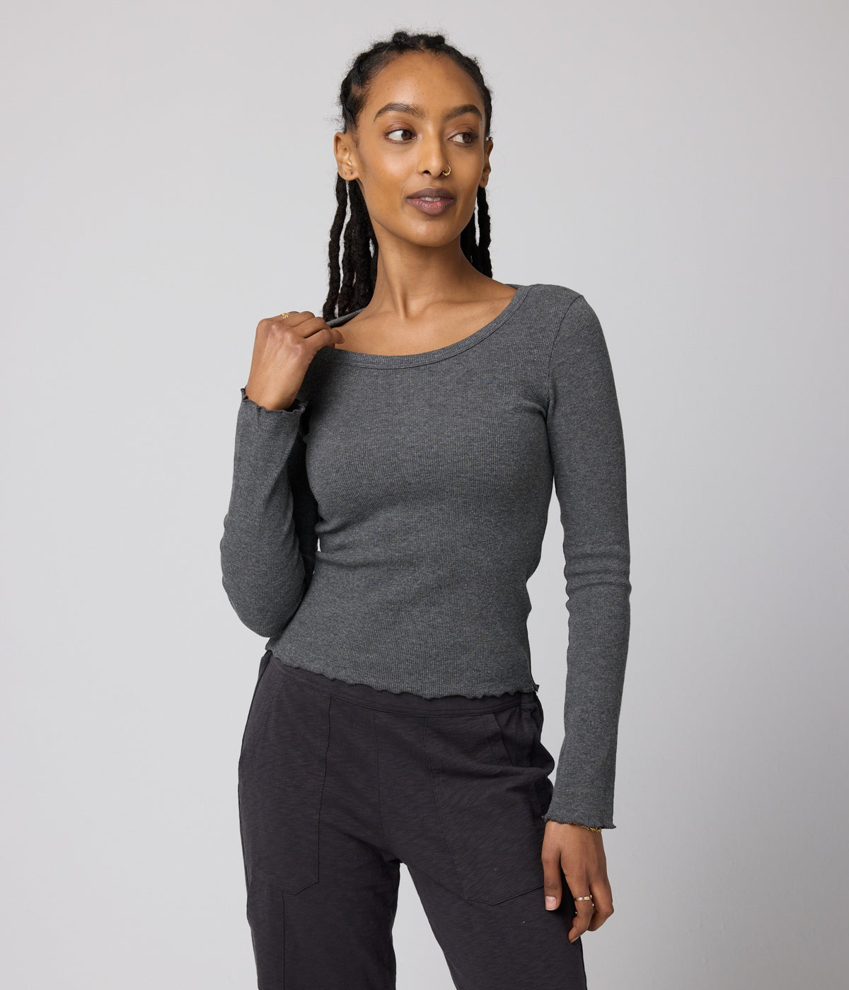Jill Top - Heather Grey