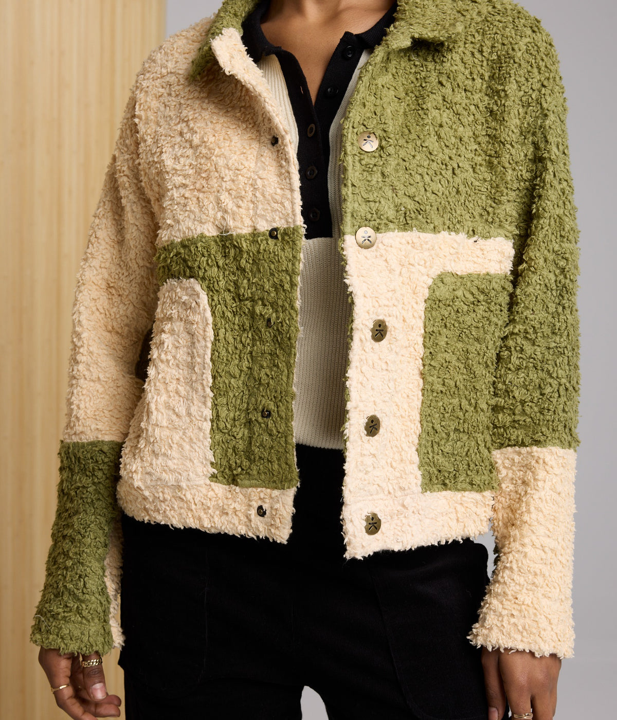 Libby Sherpa Jacket - Pear