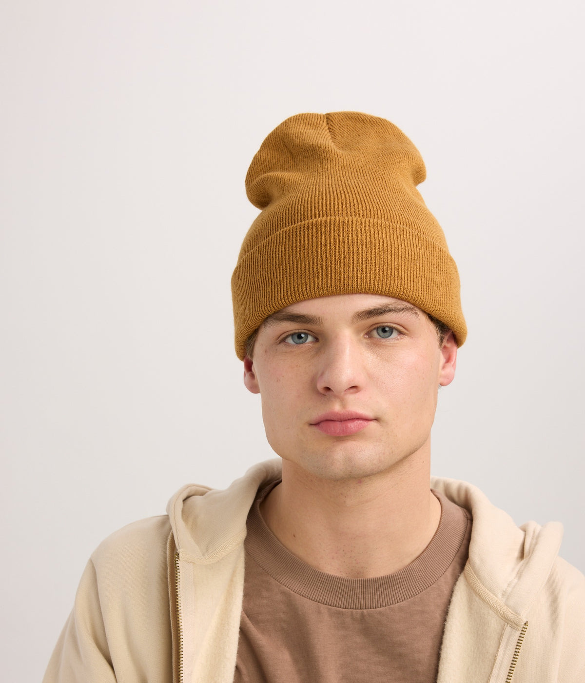 Tall Cuff Beanie - Turmeric