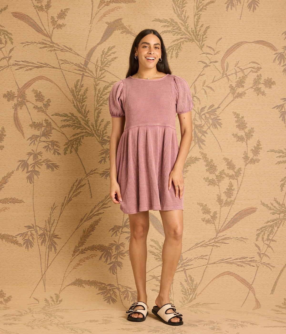 Ethel Waffle Knit Dress - Blossom