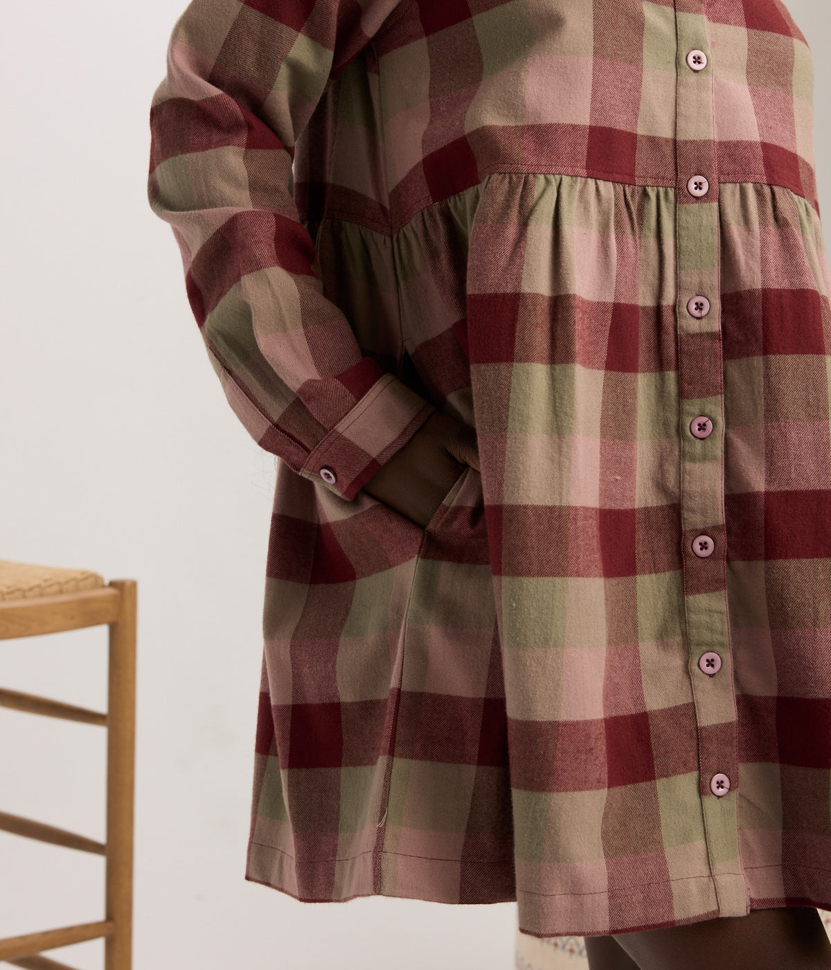 Shae Dress - Flint Plaid