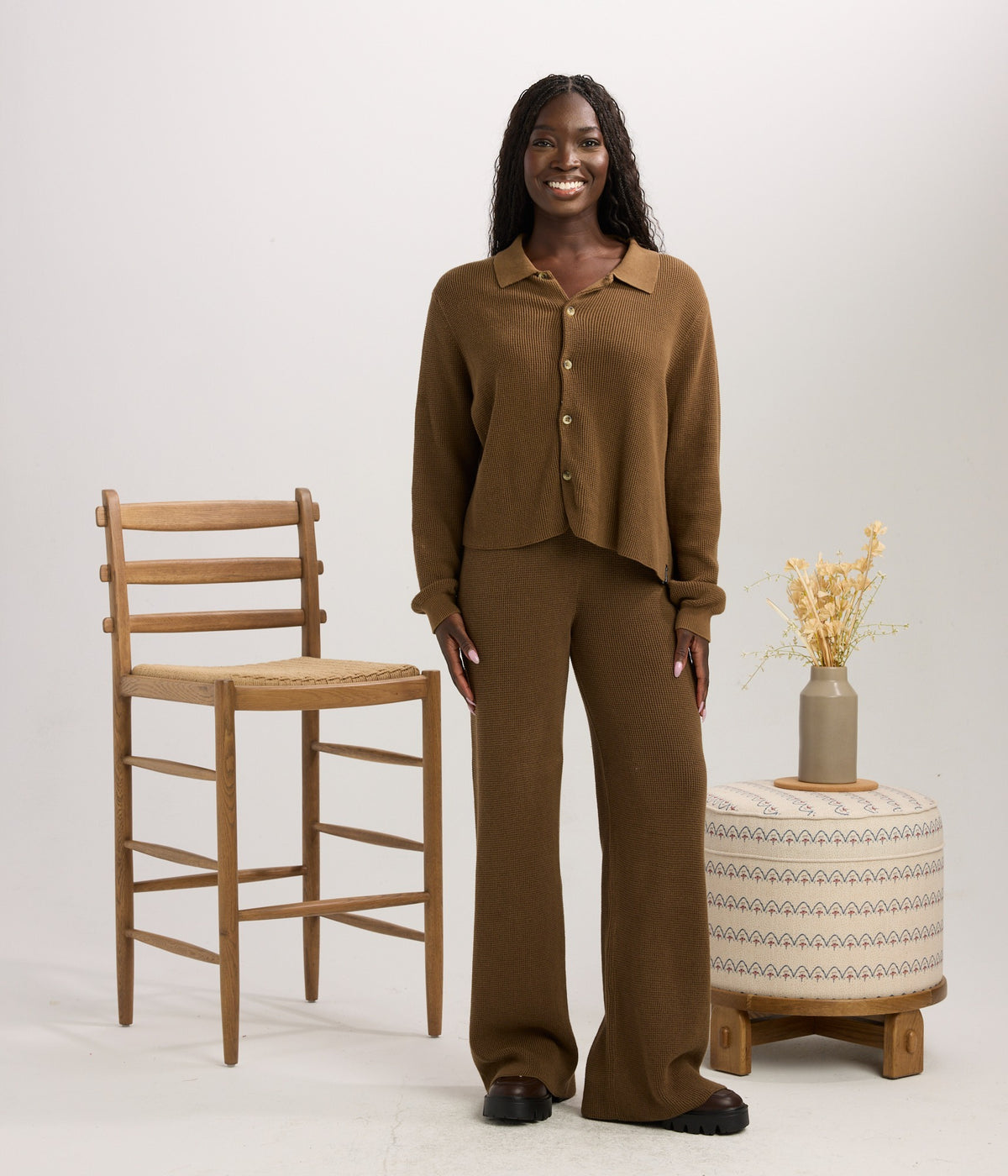 Farah Sweater Top - Teak