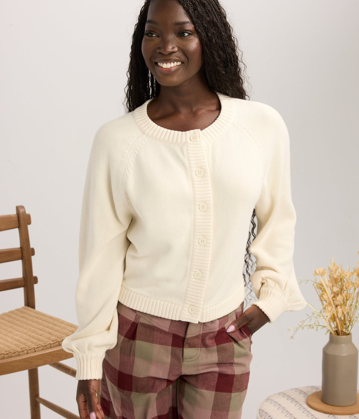 Banks Cardigan - Pearl