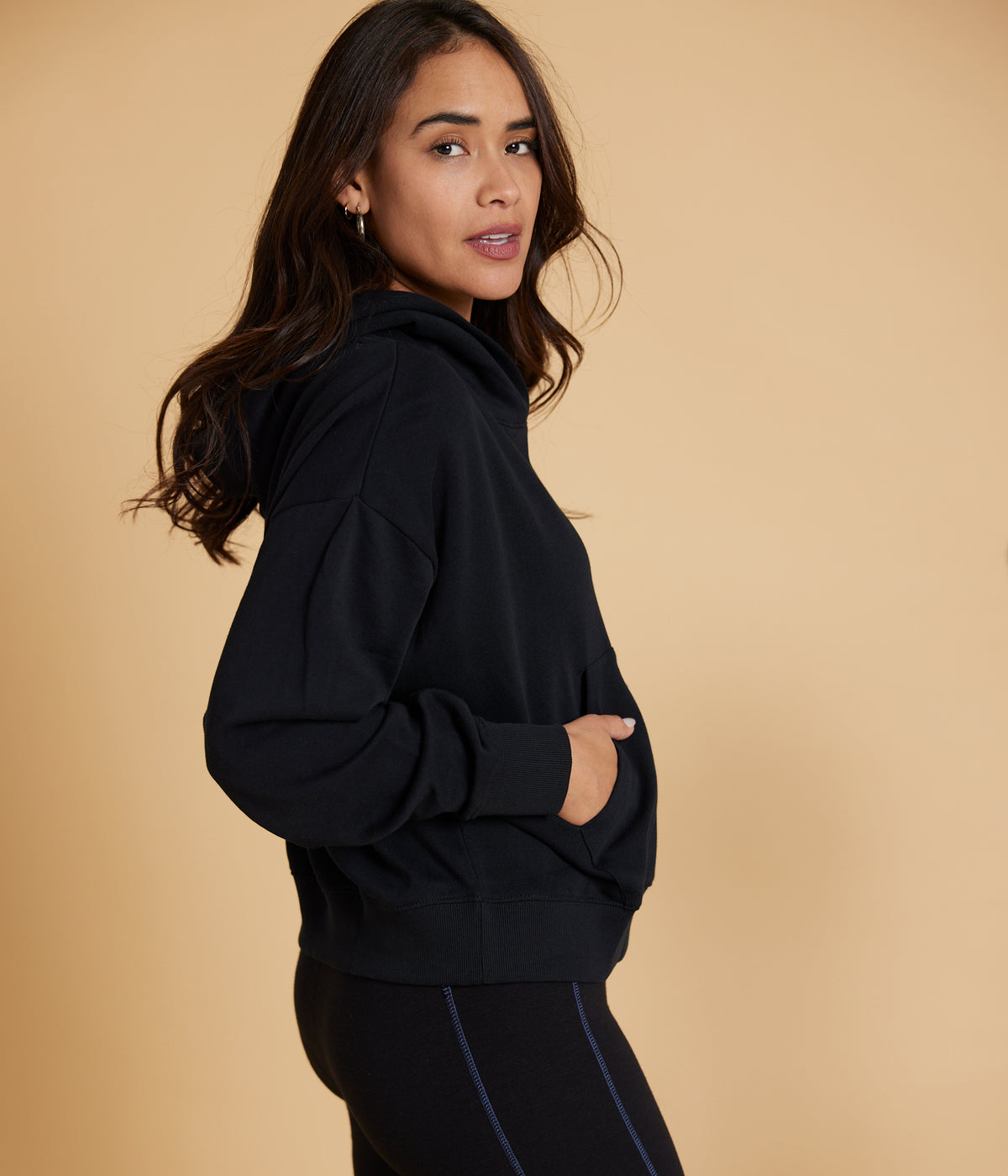 Womens Relaxed Hoodie - Black